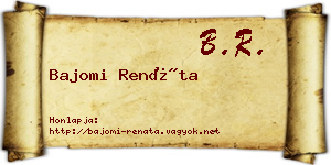 Bajomi Renáta névjegykártya
