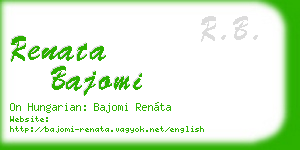 renata bajomi business card