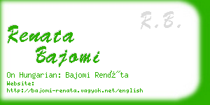 renata bajomi business card